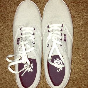 Vans shoes light grey and white striped